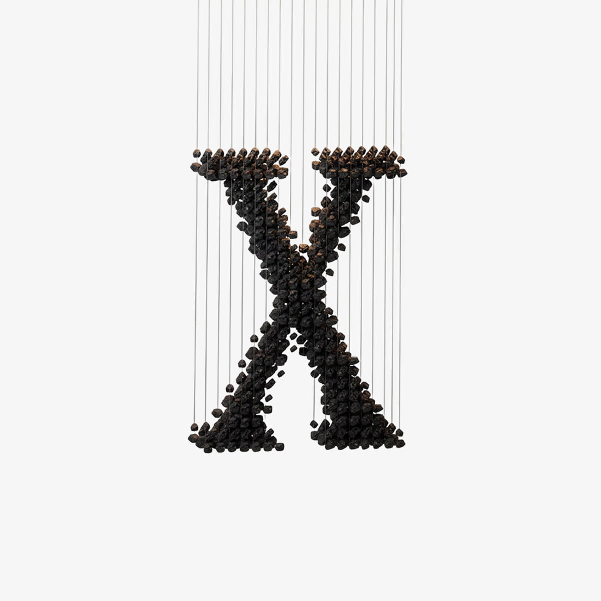 Charcoal Chandelier X – Modern Linear LED Pendant for Dining & Living Spaces