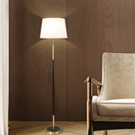 Wrought Iron Floor Lamp with Fabric Shade – Vintage Country Style
