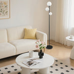 Aurelia Triple Globe Floor Lamp – Modern Sculptural Standing Light in Gold, Black, or White