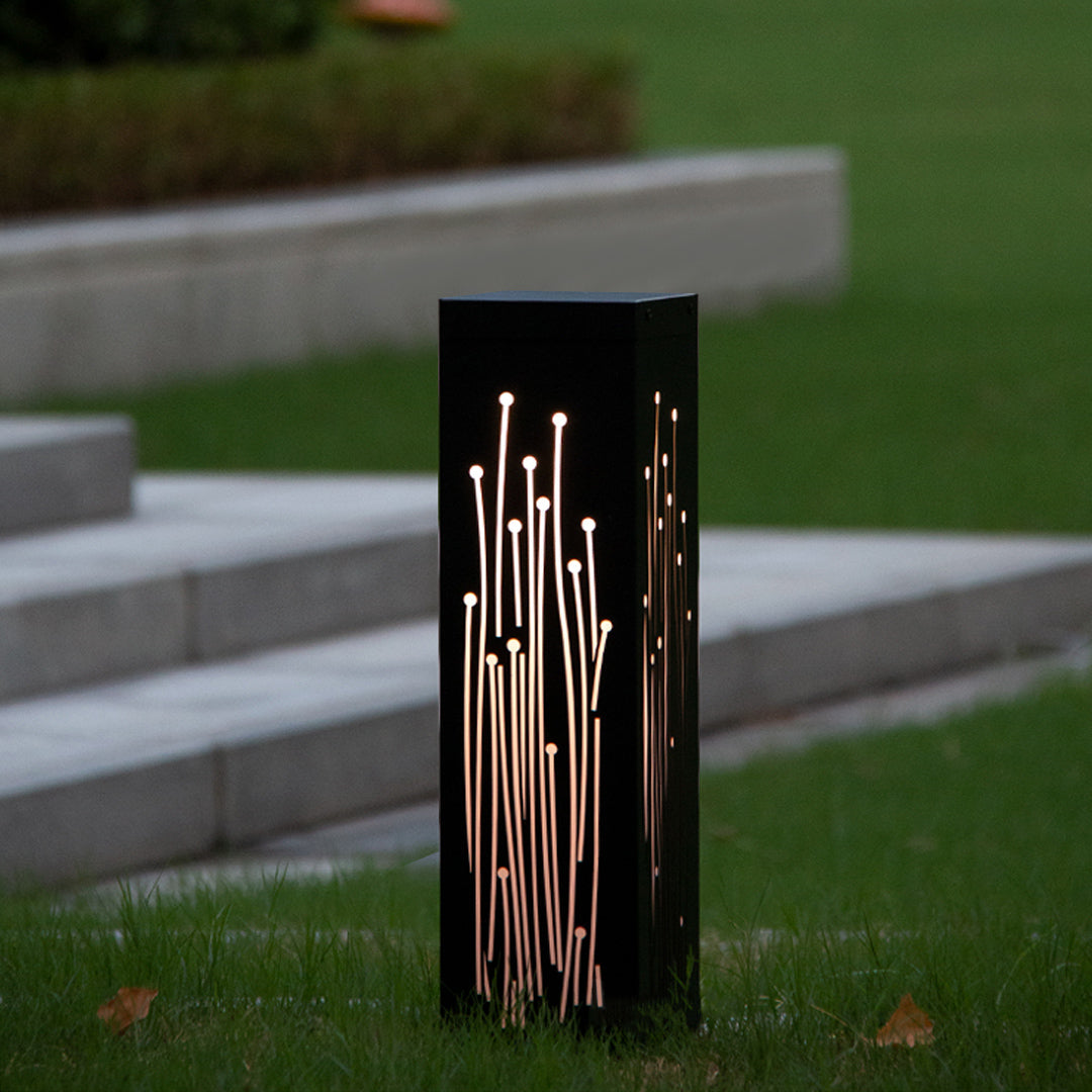 Modern Aluminum Pathway Bollard Light with Warm LED Glow