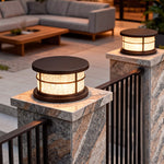 Modern Outdoor Pillar Light with Die-Cast Aluminum Frame