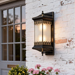Aurelia Outdoor Wall Sconce in Copper and Glass