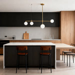 Bubble Glass Pendant Light in Brass for Modern Dining and Kitchen Island
