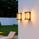 Modern Outdoor Wall Sconce with Ribbed or Frosted Glass, IP55 Waterproof