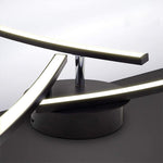Aurelia Three-Arc LED Semi Flush Mount Ceiling Light in Black