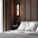 Marble Linear Wall Sconce with Brass Accents – Modern LED Lighting