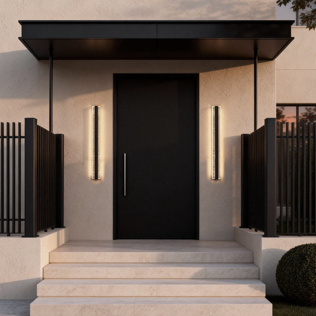 Luma Crystal Linear Wall Sconce — Waterproof LED Outdoor Lighting