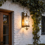 Artisan Copper Outdoor Wall Sconce with Clear Glass Shade