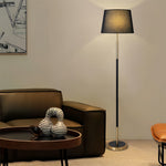 Wrought Iron Floor Lamp with Fabric Shade – Vintage Country Style