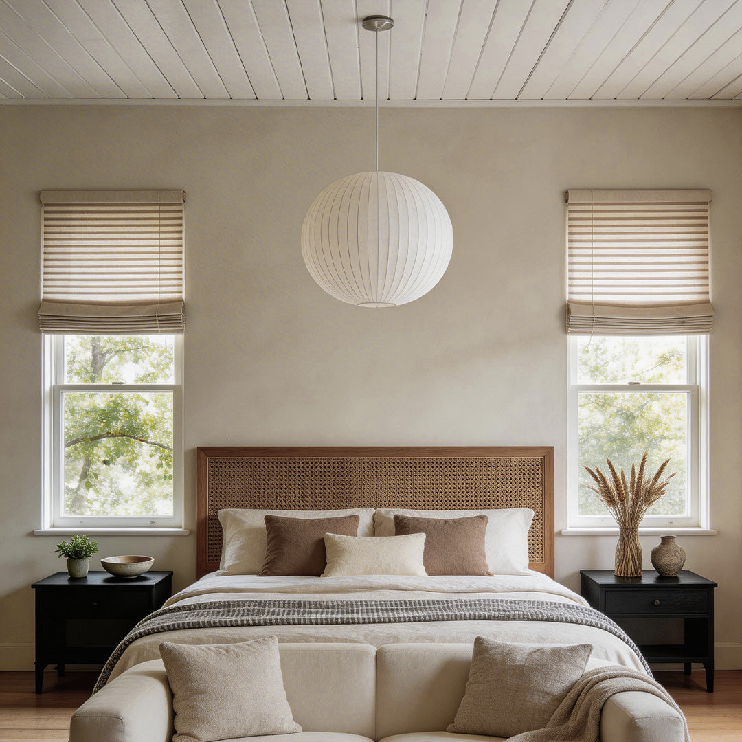 French Silk LED Pendant Light with Adjustable Cord for Modern Interiors