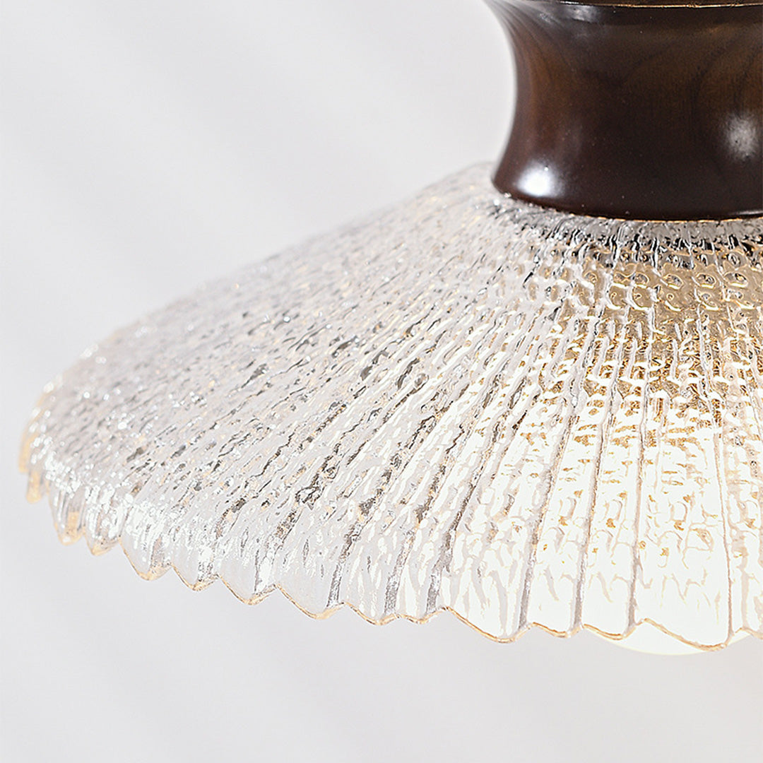 South Seas Brass Wall Sconce with White Wax Wood and Glass Shade
