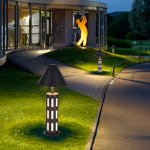Industrial Perforated Cylindrical Bollard Light for Pathways