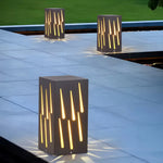 Modern Perforated Bollard Light for Outdoor Landscape Illumination
