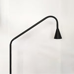 Black and Gold LED Floor Lamp – Minimalist Reading Light for Modern Interiors