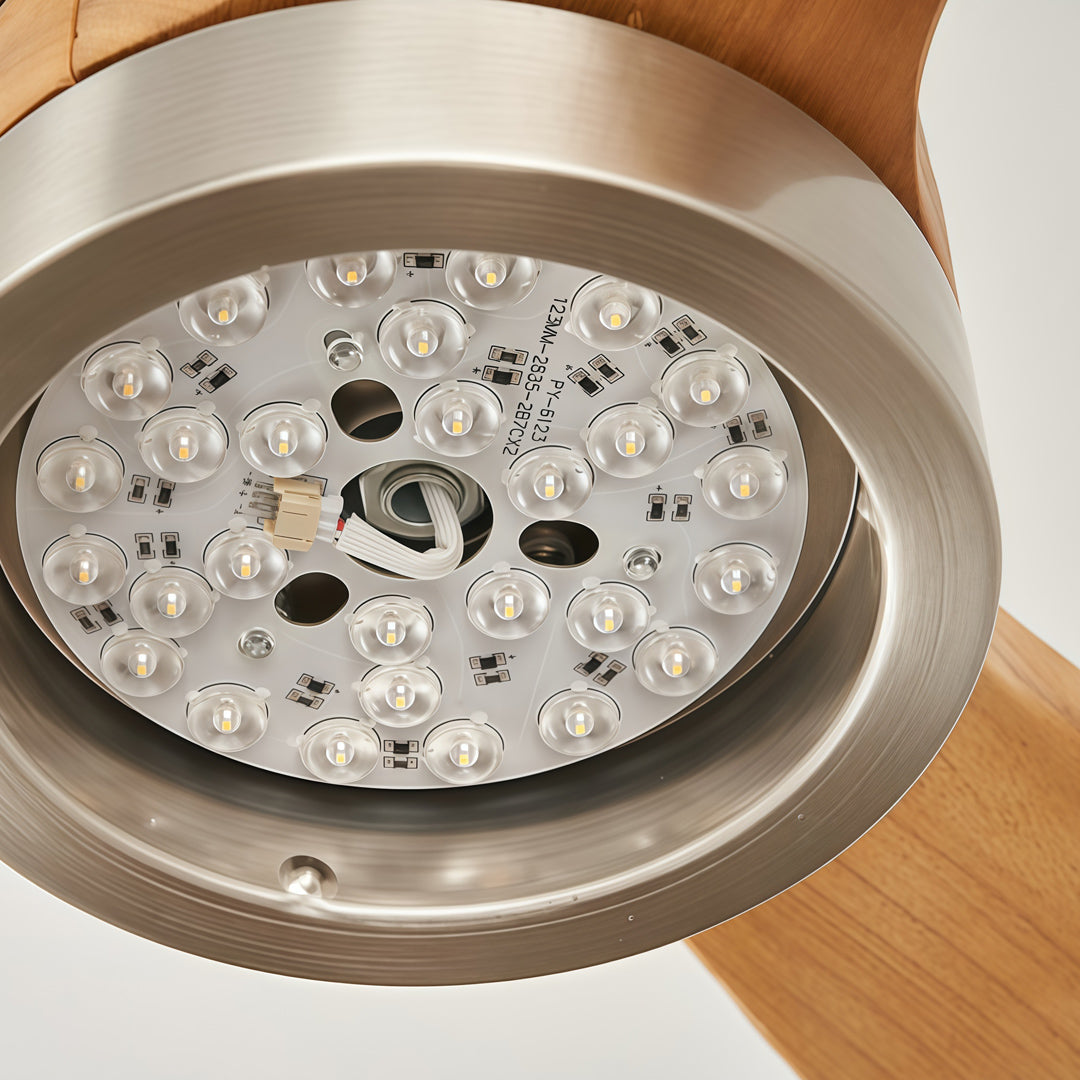 Aurelia LED Ceiling Fan with Light — Contemporary Wood-Blade Design