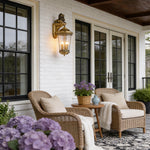 European Copper Lion Head Outdoor Wall Sconce, IP55 Waterproof Lantern