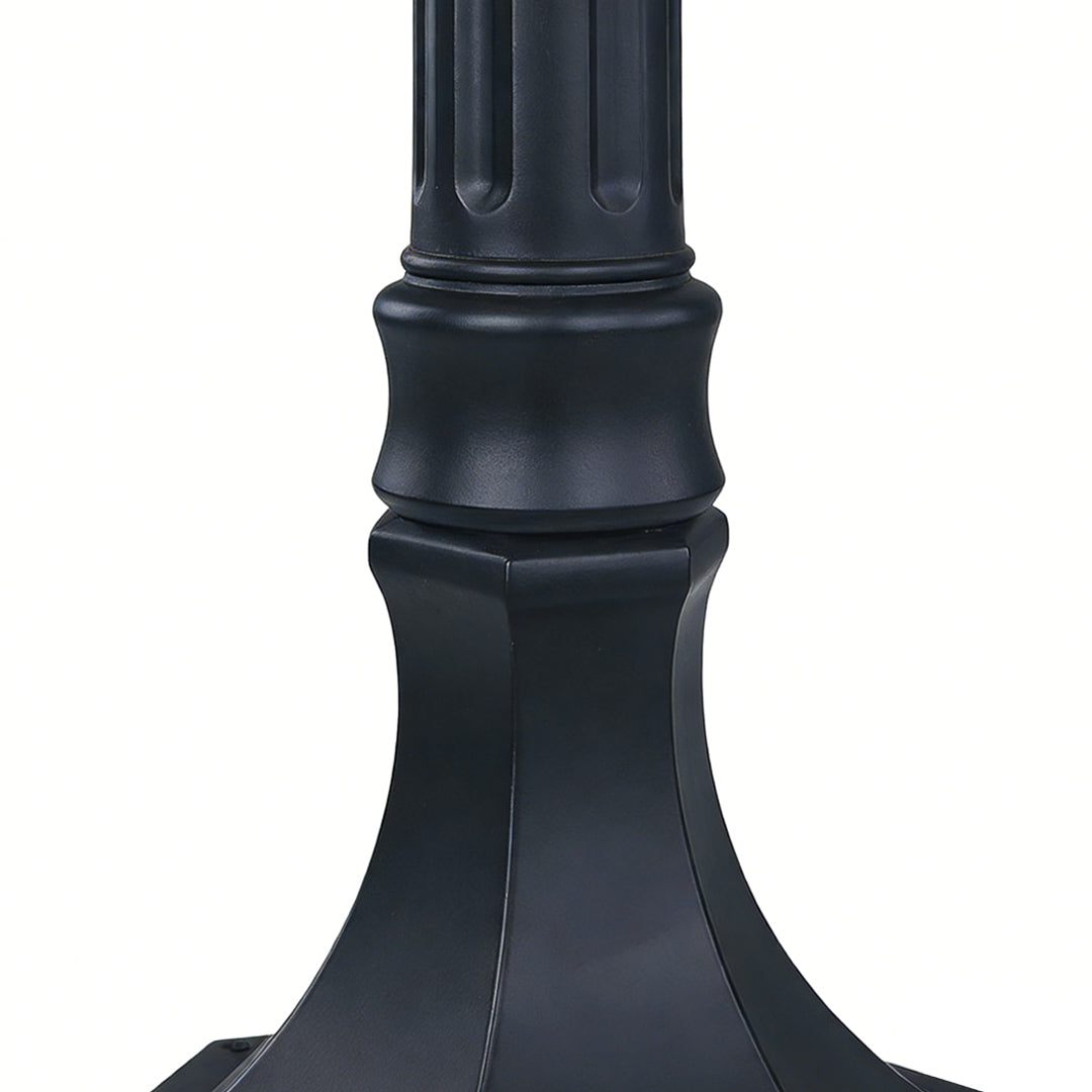 European Style Aluminum Garden Post Light with Clear Glass Shade