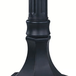 European Style Aluminum Garden Post Light with Clear Glass Shade