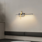 Italian Minimalist Brass LED Wall Sconce with Acrylic Diffuser