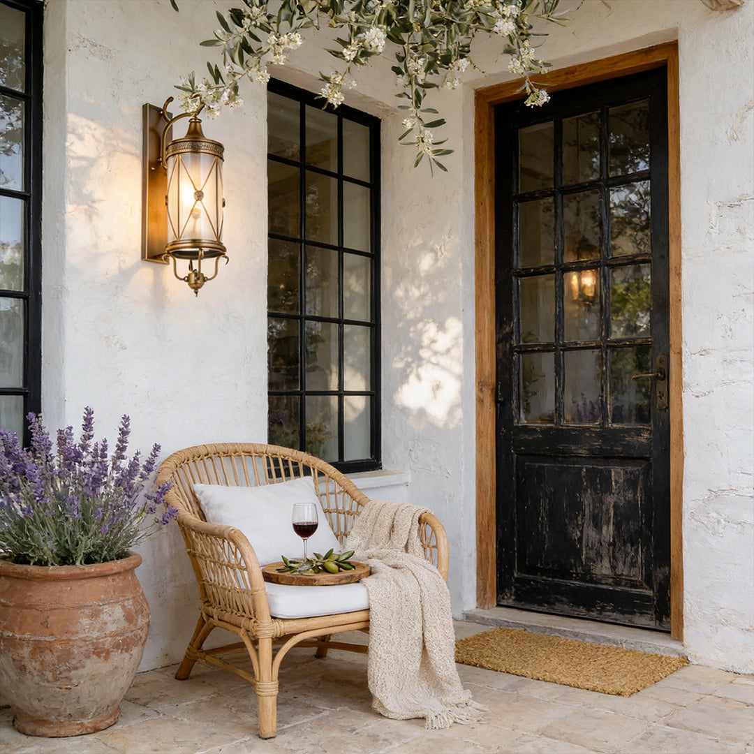 Artisan Copper Outdoor Wall Sconce with Clear Glass Shade