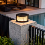 Modern Outdoor Pillar Light with Die-Cast Aluminum Frame