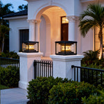 Modern Stainless Steel Gate Pillar Lights for Outdoor Courtyard