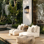 Outdoor Wall Sconce in Blackened Brass with Clear Glass – IP55 Waterproof