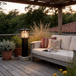 Solar Bollard Light with Mosquito Repellent, Modern Outdoor Pathway Lamp