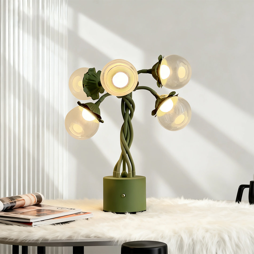 Bubble Table Lamp with Adjustable Stems – French Country LED Accent Light