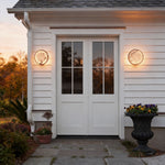 Lunar Faux Marble Outdoor LED Wall Sconce, Warm White 3000K, IP54 Waterproof