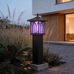 Solar Bollard Light with Mosquito Repellent, Modern Outdoor Pathway Lamp