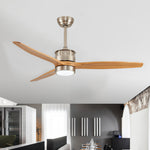 Aurelia LED Ceiling Fan with Light — Contemporary Wood-Blade Design