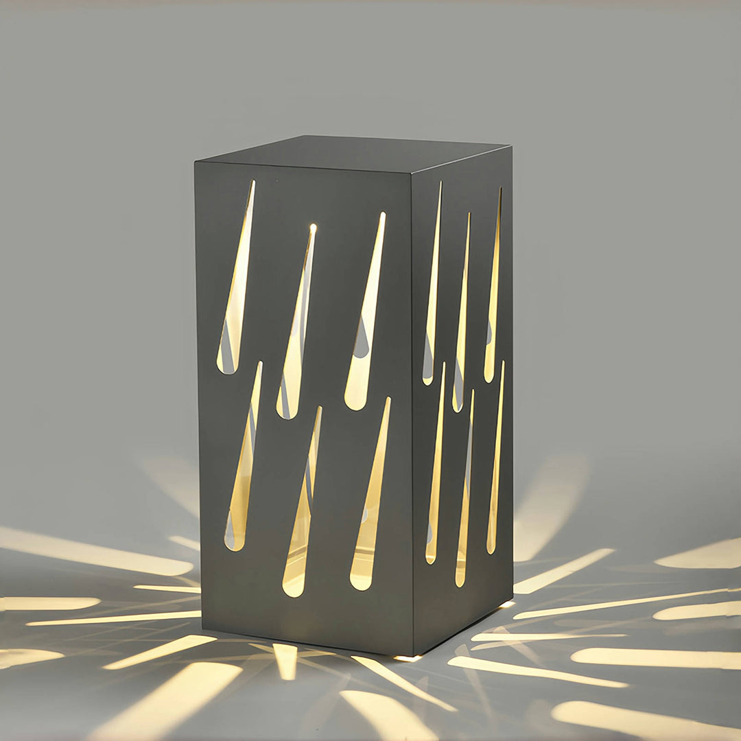Modern Perforated Bollard Light for Outdoor Landscape Illumination