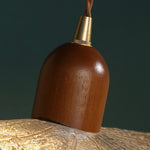 Lotus Brass and Glass Pendant Light, Japanese Retro Mini Pendant Lamp for Bedroom and Cafe