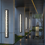 Linear Outdoor Wall Light in Black with Integrated LED, Weatherproof Minimalist Design