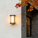 Modern Outdoor Wall Sconce with Ribbed or Frosted Glass, IP55 Waterproof