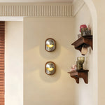 Artisan Wooden Wall Sconce with Brass Accents – Vintage Medieval Design
