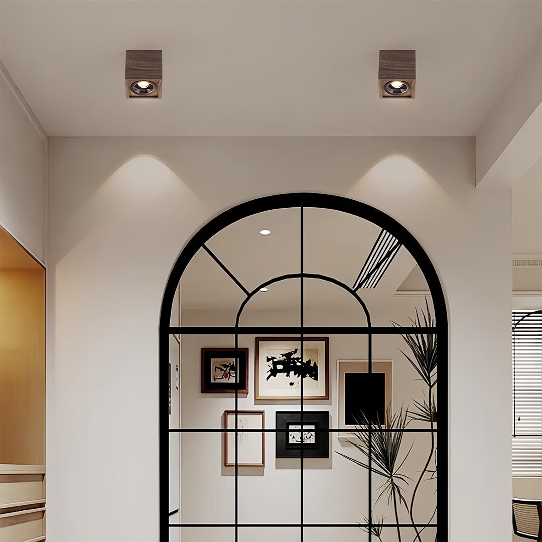 Walnut Multi-Head LED Recessed Downlights for Modern Interiors