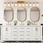 Modern Minimalist Vanity Light for Bathroom Mirror with Glass Shades