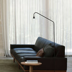 Black and Gold LED Floor Lamp – Minimalist Reading Light for Modern Interiors