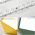 Nordic Geometric Wooden Flush Mount Ceiling Light with Acrylic Shade