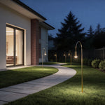 Modern LED Garden Path Lights in Gold Aluminum for Outdoor Landscapes
