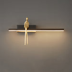 Italian Minimalist Brass LED Wall Sconce with Acrylic Diffuser