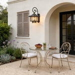 European Solar Wall Sconce with Diamond Glass Shade in Copper