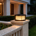 Modern Outdoor Pillar Light with Die-Cast Aluminum Frame