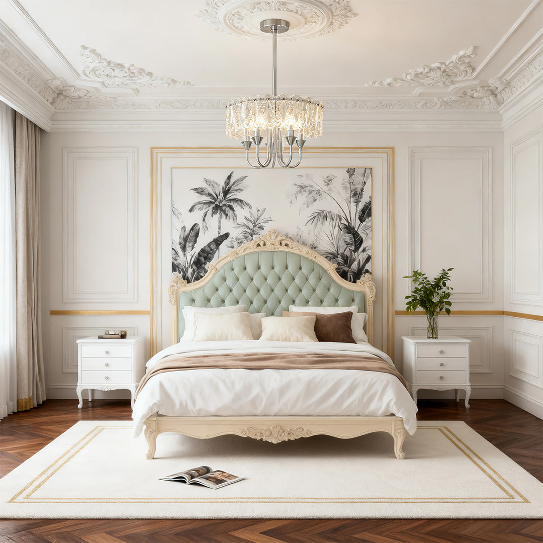 Aurelia Chrome Iron Chandelier — French-Inspired Island Pendant Light