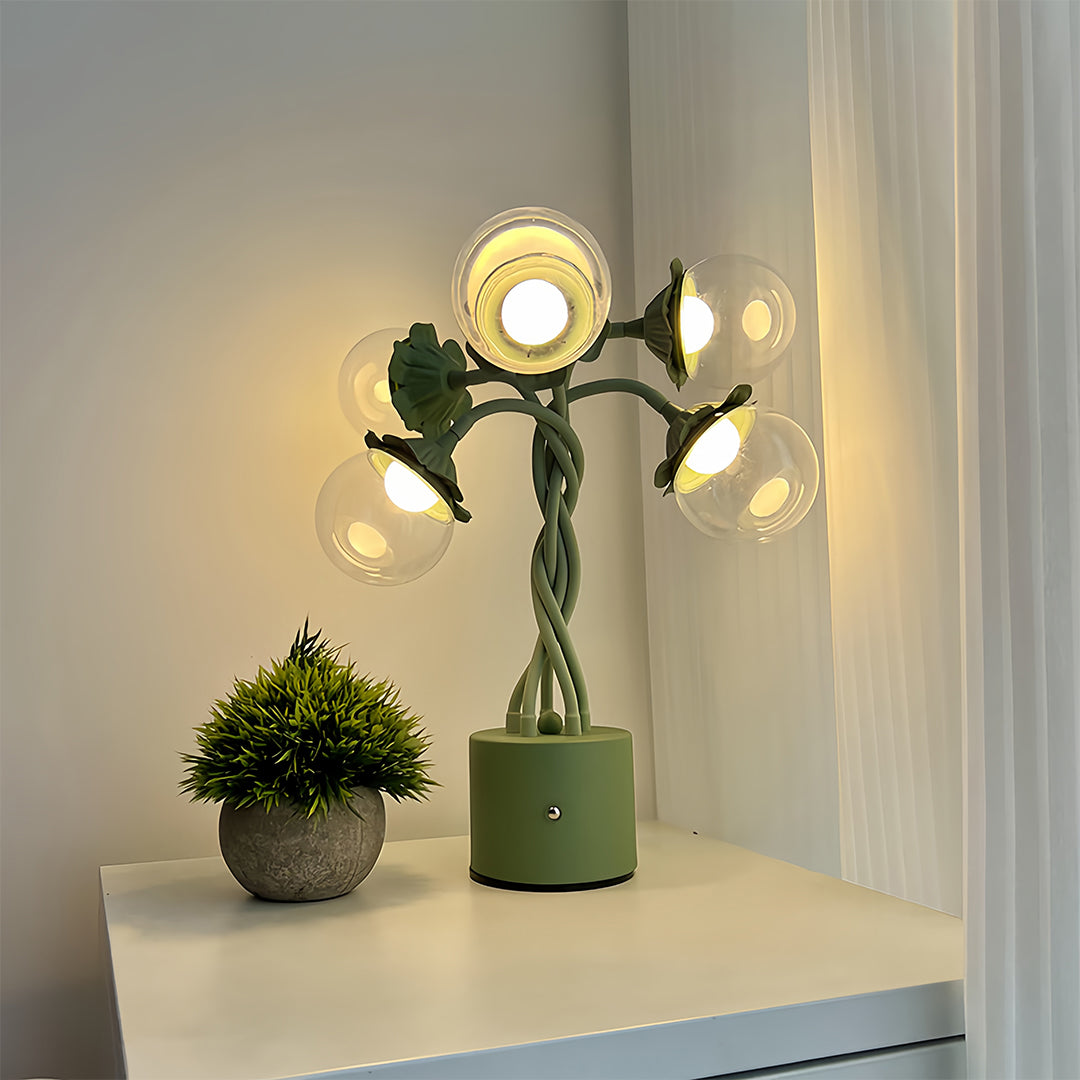 Bubble Table Lamp with Adjustable Stems – French Country LED Accent Light