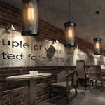 Industrial Iron Pendant Light with Three E27 Bulbs, Adjustable Chain