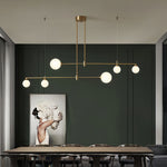 Bubble Glass Pendant Light in Brass for Modern Dining and Kitchen Island