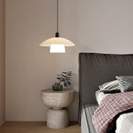 Opal Glass Pendant Light Wabi-Sabi Minimalist Hanging Lamp for Dining Room